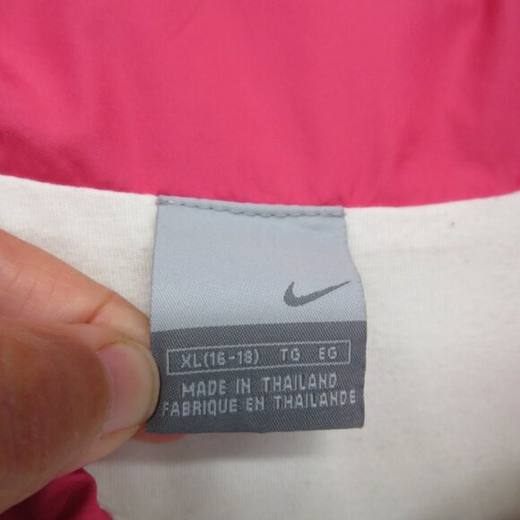 Nike Jacket Womens XL White Pink Full Zip Windbreaker Lightweight‎ Athletic - Picture 5 of 9